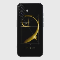 Чехол для iPhone 16 силиконовый с защитой камеры Формула золотого сечения