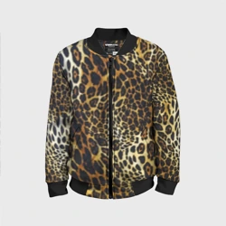 Детский бомбер 3D Шкура леопарда - яркий камуфляж