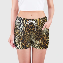 Женские шорты 3D Шкура леопарда - яркий камуфляж - фото 2