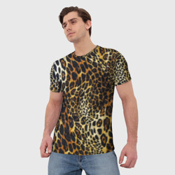 Мужская футболка 3D Шкура леопарда - фото 2