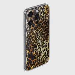 Чехол для iPhone 15 Pro силиконовый с защитой камеры Шкура леопарда - яркий камуфляж - фото 2