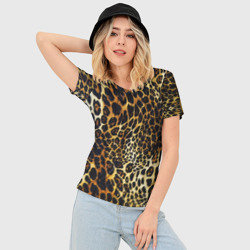 Женская футболка 3D Slim Шкура леопарда - фото 2