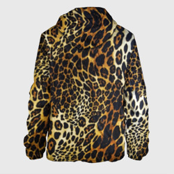 Куртка с принтом Шкура леопарда для мужчины, вид сзади №1. Цвет основы: белый