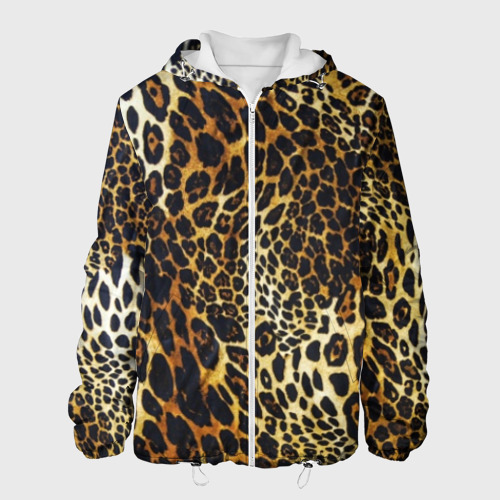 Мужская куртка с принтом Шкура леопарда, вид спереди №1