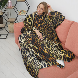 Плед с рукавами Шкура леопарда - яркий камуфляж - фото 2