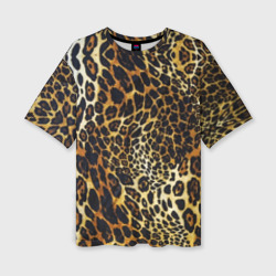 Женская футболка oversize 3D Шкура леопарда