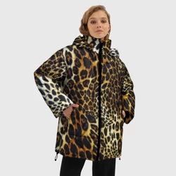 Женская зимняя куртка Oversize Шкура леопарда - яркий камуфляж - фото 2