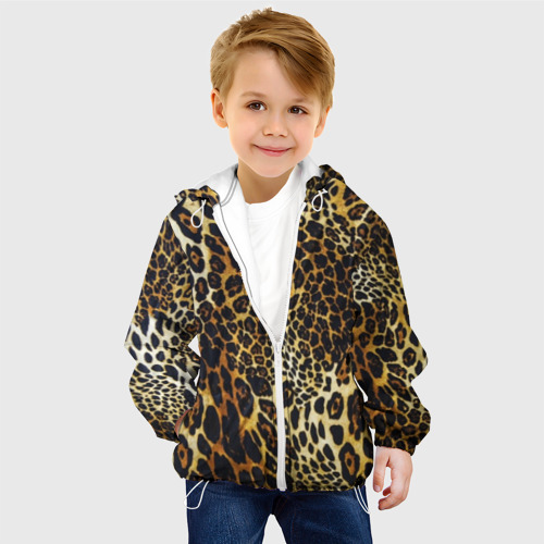 Детская куртка 3D Шкура леопарда, цвет белый - фото 3