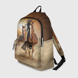 Рюкзак 3D Бегущие лошади