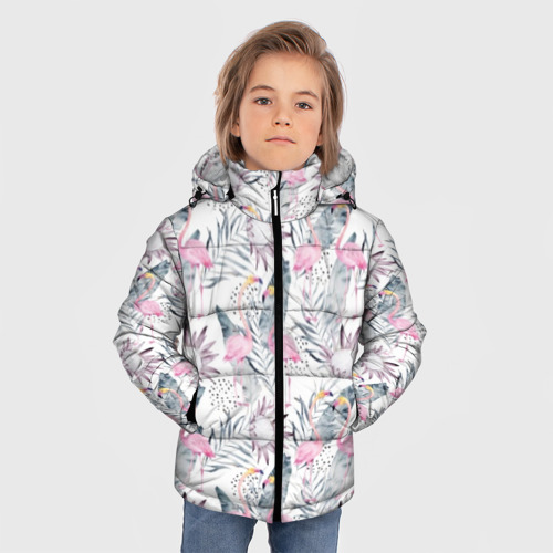 Зимняя куртка для мальчиков 3D Фламинго, цвет красный - фото 3