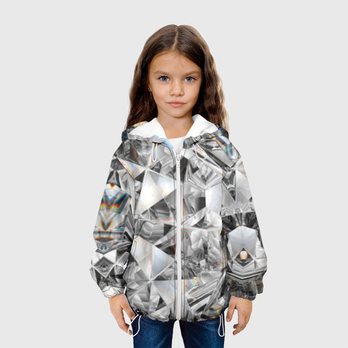 Детская куртка 3D Бриллиантовый блеск, цвет белый - фото 4