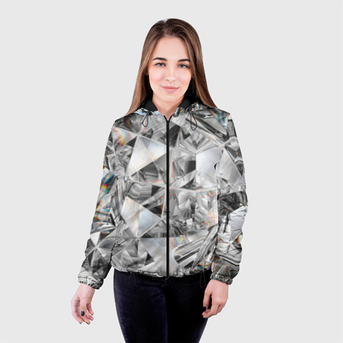Женская куртка 3D Бриллиантовый блеск, цвет черный - фото 3