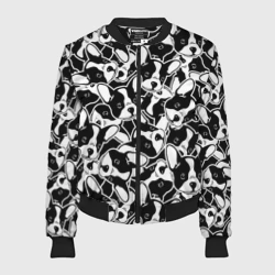 Женский бомбер 3D Забавные французские бульдоги