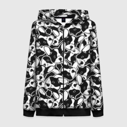 Женская толстовка 3D на молнии Забавные французские бульдоги