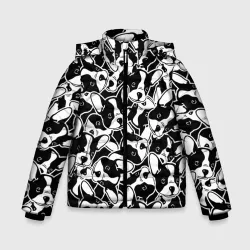 Зимняя куртка для мальчиков 3D Забавные французские бульдоги