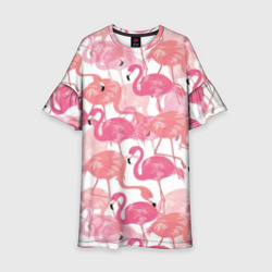 Детское платье 3D Фламинго