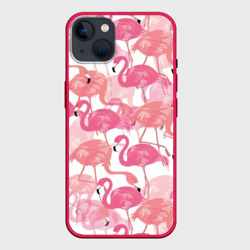 Чехол для iPhone 14 Plus Фламинго