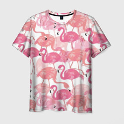 Мужская футболка 3D Фламинго