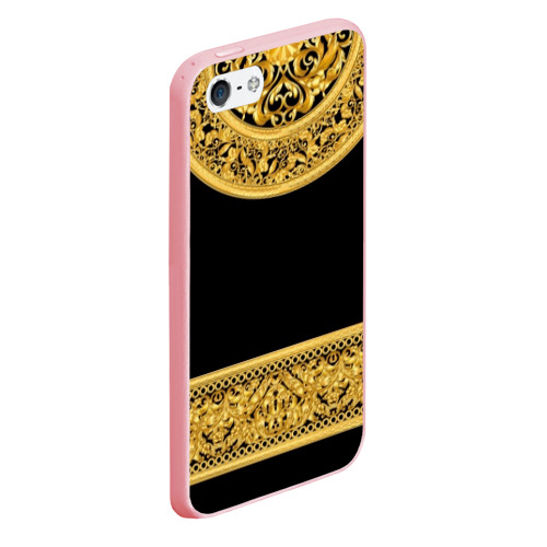 Чехол для iPhone 5/5S матовый Золотой орнамент - фото 3