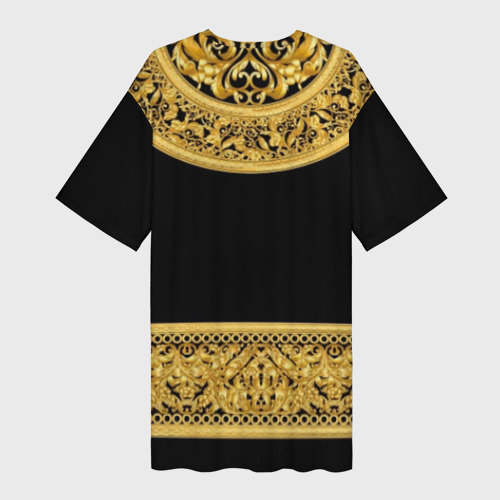 Платье-футболка 3D Золотой орнамент, цвет 3D печать - фото 2