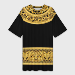 Платье-футболка 3D Золотой орнамент
