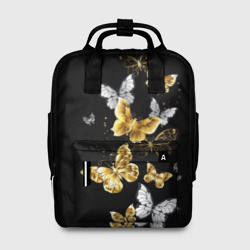 Женский рюкзак 3D Золотые бабочки