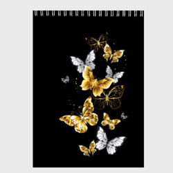 Скетчбук Золотые бабочки