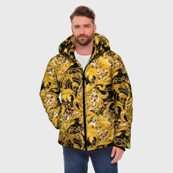 Мужская зимняя куртка 3D Золотой узор - фото 2