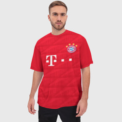 Мужская футболка oversize 3D Bayern home 19-20 - фото 2