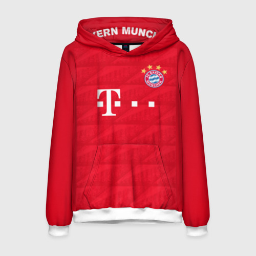 Мужская толстовка 3D Bayern home 19-20, цвет белый