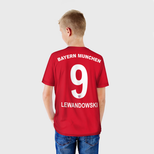 Детская футболка 3D Lewandowski home 19-20, цвет 3D печать - фото 4