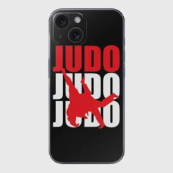 Чехол для iPhone 15 силиконовый с защитой камеры Дзюдо