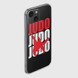 Чехол для iPhone 15 силиконовый с защитой камеры Дзюдо - фото 2