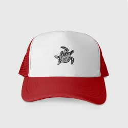 Кепка тракер с сеткой Черепаха чёрная