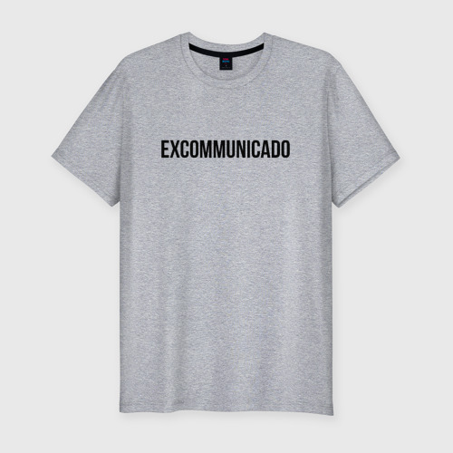 Мужская футболка хлопок Slim Excommunicado, цвет меланж