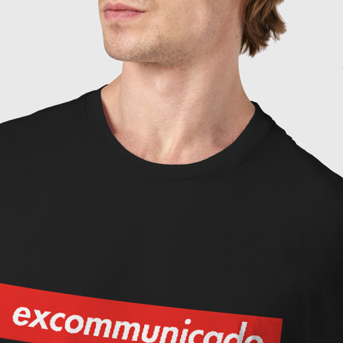 Мужская футболка хлопок Excommunicado, цвет черный - фото 6
