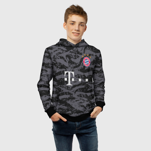 Детская толстовка 3D Bayern away gk 18-19, цвет черный - фото 6