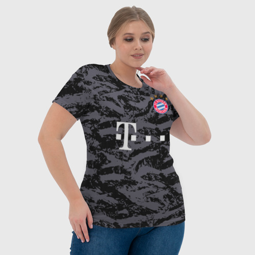 Женская футболка 3D Bayern away gk 18-19, цвет 3D печать - фото 6