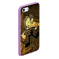 Чехол для iPhone 5/5S матовый Bendy And The Ink Machine 42 - фото 2