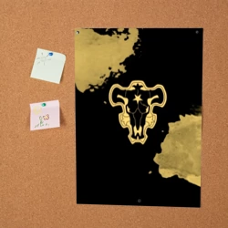 Постер Чёрный Бык с золотистыми пятнами - фото 2