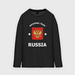 Женский лонгслив oversize хлопок National team Russia