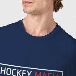 Футболка с принтом Hockey mafia для мужчины, вид на модели спереди №4. Цвет основы: темно-синий