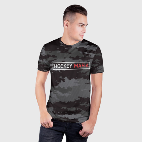 Мужская футболка 3D Slim Hockey mafia, цвет 3D печать - фото 3