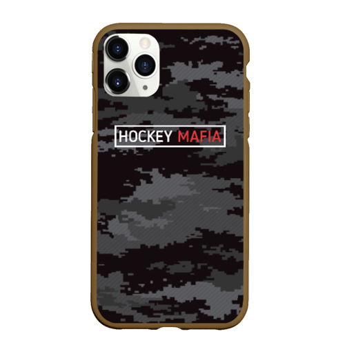 Чехол для iPhone 11 Pro Max матовый Hockey mafia, цвет коричневый