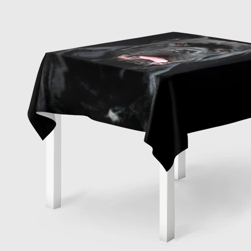 Скатерть 3D Черный кан - корсо