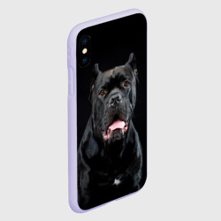 Чехол для iPhone XS Max матовый Черный кан - корсо - фото 2