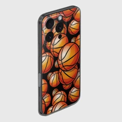Чехол для iPhone 16 Pro силиконовый с защитой камеры Баскетбольные яркие мячи - фото 2