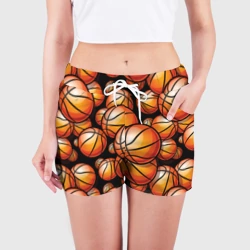 Женские шорты 3D Баскетбольные яркие мячи - фото 2