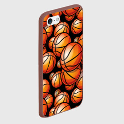 Чехол для iPhone 5/5S матовый Баскетбольные яркие мячи - фото 2