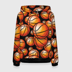 Женская толстовка 3D Баскетбольные яркие мячи